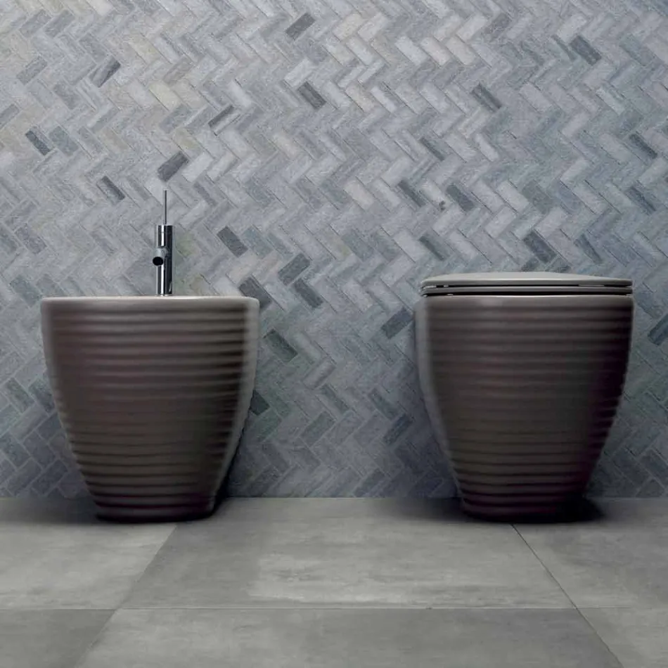 Biała lub barwna ceramiczna waza Trabia Design Viadurini