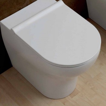 Biała ceramiczna miska WC Star 54x35cm wykonana we Włoszech, nowoczesny design