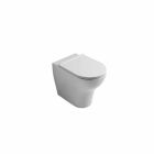 Biała ceramiczna miska WC Star 54x35cm wykonana we Włoszech, nowoczesny design Viadurini