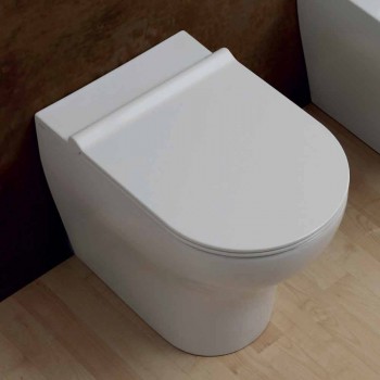 Biała ceramiczna miska WC Star 54x35cm wykonana we Włoszech, nowoczesny design