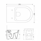 Nowoczesna miska ceramiczna WC Sun Round 57x37 cm wykonana we Włoszech Viadurini