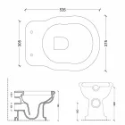 Nowoczesna ceramiczna toaleta z gniazdkiem ściennym w stylu Viadurini