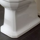 Biały ceramiczny słoik toaletowy z kasetą, wyprodukowany we Włoszech - Nausica Viadurini