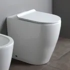 Toaleta bezrantowa z wolnoopadającą deską ceramiczną Thermoset - Oleander Viadurini