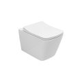 Podwieszana toaleta z wolnoopadającą ceramiczną deską sedesową w nowoczesnym designie - Giunco
