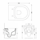 Współczesny ceramiczna muszla klozetowa Shine Square wykonana we Włoszech Viadurini