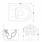 Nowoczesny design ceramiczny wiszący ścienny Star 50x35 wykonany we Włoszech Viadurini