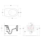 Ceramiczna muszla klozetowa wisząca w różnych kolorach, wyprodukowana we Włoszech – dla dziewczynki Viadurini
