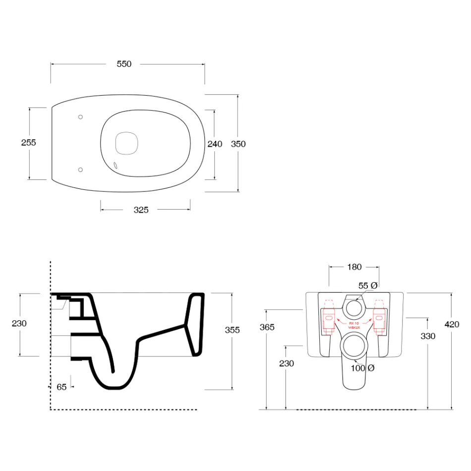 Ceramiczna muszla klozetowa wisząca w różnych kolorach, wyprodukowana we Włoszech – dla dziewczynki Viadurini
