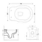 Nowoczesna toaleta wisząca w białym ceramicznym stylu 54x36 wykonana we Włoszech Viadurini