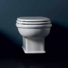 Nowoczesna toaleta wisząca w białym ceramicznym stylu 54x36 wykonana we Włoszech Viadurini
