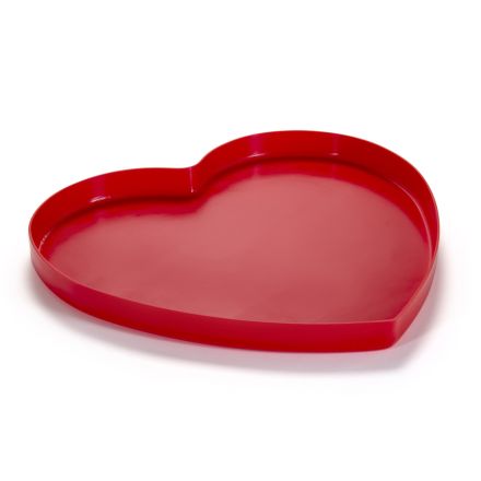 Taca w kształcie serca z pleksi w 2 rozmiarach Made in Italy - Heartray Viadurini