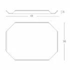 Deska do krojenia w kuchni z białego Corianu Elegancki prostokątny design - Ivanova Viadurini