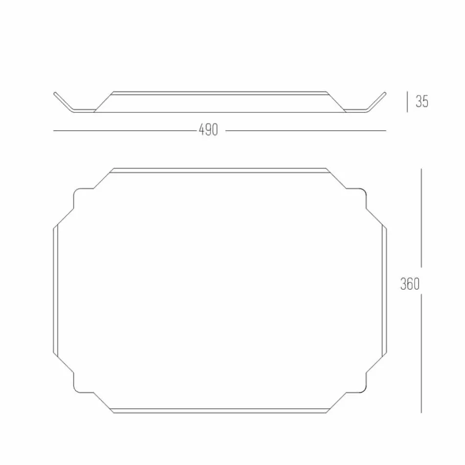 Elegancka taca kuchenna z białej prostokątnej deski do krojenia Corian - Ivanova Viadurini