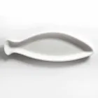 Taca kuchenna z białego marmuru Carrara ręcznie robiona we Włoszech - Fish Viadurini