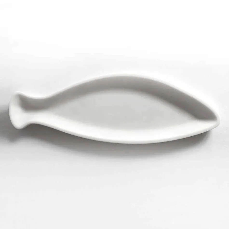 Taca kuchenna z białego marmuru Carrara ręcznie robiona we Włoszech - Fish Viadurini