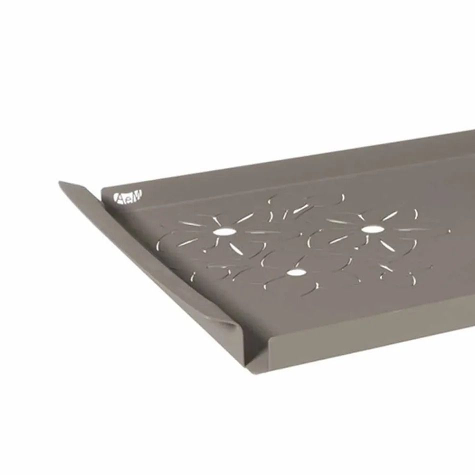 Taca do serwowania z kwiatami w kolorze białym, niebieskim lub błotnym - Marken Viadurini