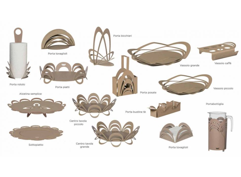 Taca nowoczesnego designu wykonana ręcznie z żelaza, wyprodukowana we Włoszech - Futti Viadurini