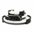 Nowoczesna okrągła taca z białego marmuru z Carrary Made in Italy - Chet Viadurini