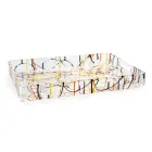 Wielokolorowa taca z pleksi w 2 rozmiarach Made in Italy - Multicolor Viadurini