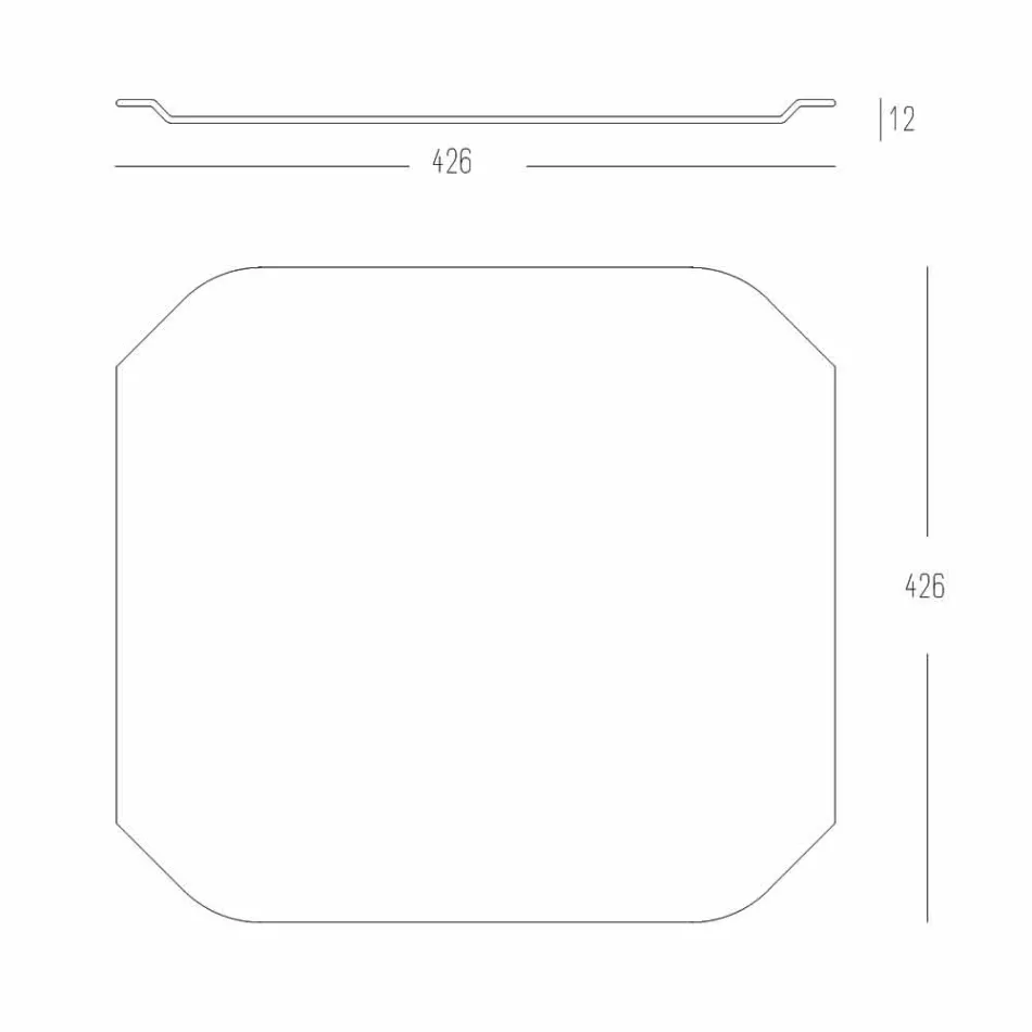 Kuchenna deska do krojenia z białego Corianu z kwadratową tacą z narożnikami - Ivanova Viadurini
