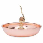 Ręcznie robiona taca na dziadki do orzechów z cynowanej miedzi 28 cm - Paronzo Viadurini