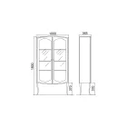 Witryna kompletna z dwojgiem drzwi i trzema szklanymi półkami Made in Italy - Candy Viadurini