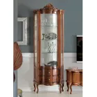 Witryna do salonu 1 drzwi i 2 drewniane szuflady Made in Italy - Leonor Viadurini