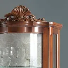 Witryna do salonu 1 drzwi i 2 drewniane szuflady Made in Italy - Leonor Viadurini