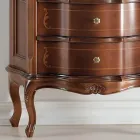 Witryna do salonu 1 drzwi i 2 drewniane szuflady Made in Italy - Leonor Viadurini