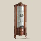 Witryna do salonu 1 drzwi i 2 drewniane szuflady Made in Italy - Leonor Viadurini