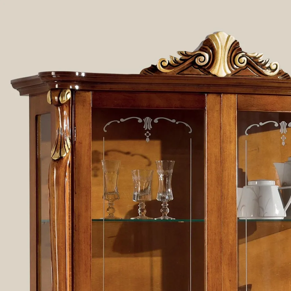 Drewniana prezentacja salonu z 2 drzwiami Classic Made in Italy - Cambrige Viadurini