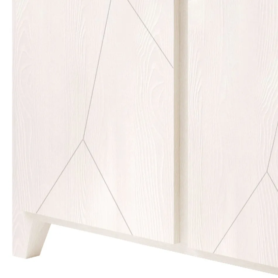 Witryna do salonu z litego drewna jodłowego Made in Italy - Pascual Viadurini