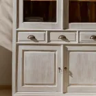 Solidna gablota z drewna tekowego z 4 drzwiami i 3 szufladami - Aikido Viadurini