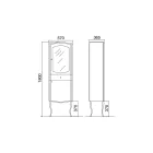 Jednokolorowa witryna z wewnętrznymi szklanymi półkami Made in Italy - Candy Viadurini