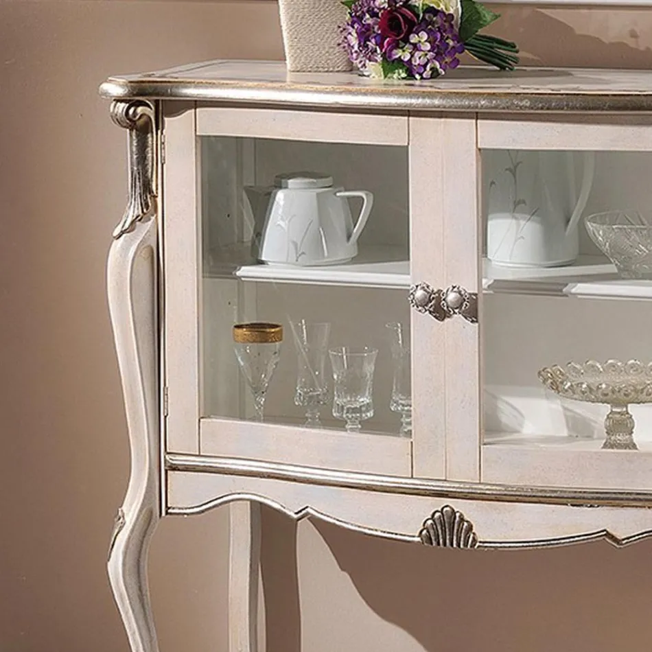 Prezentacja salonu 2 drzwi z orzecha lub białego drewna Made in Italy - Londyn Viadurini