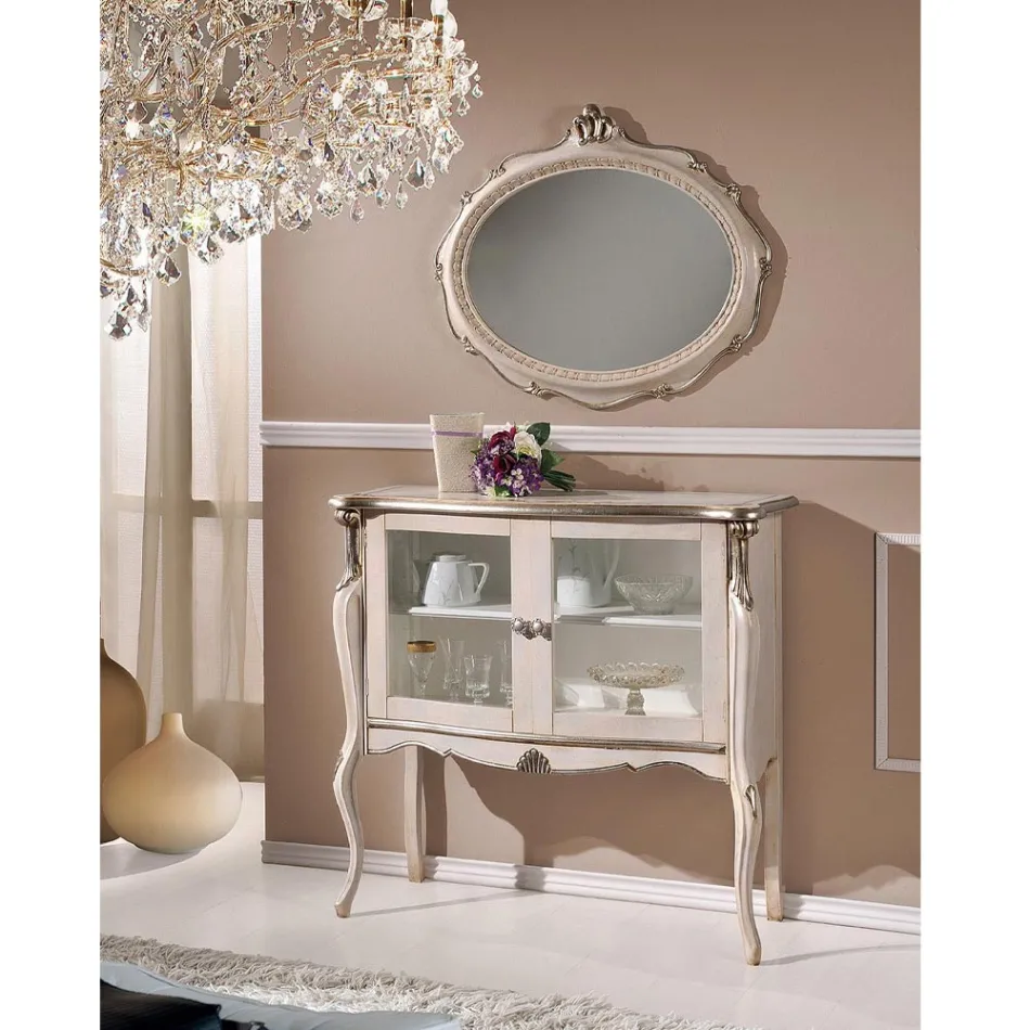 Prezentacja salonu 2 drzwi z orzecha lub białego drewna Made in Italy - Londyn Viadurini