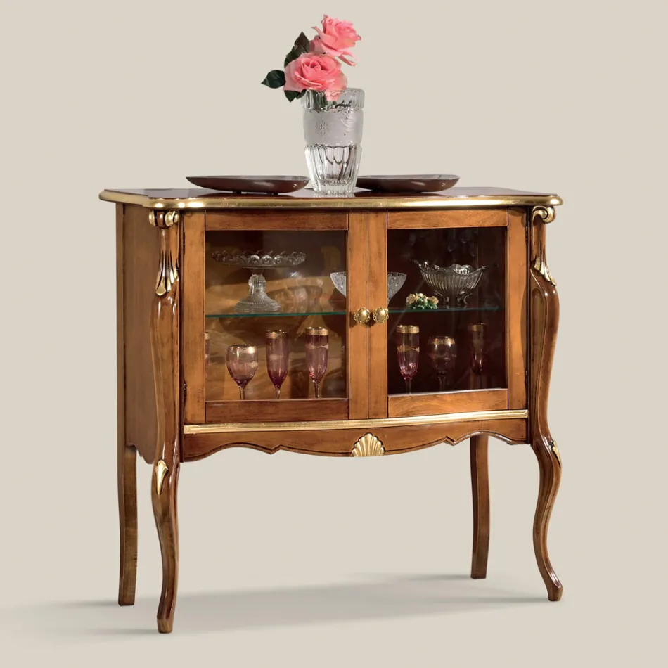 Prezentacja salonu 2 drzwi z orzecha lub białego drewna Made in Italy - Londyn Viadurini