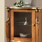 Prezentacja salonu z 1 szklanymi drzwiami i 3 szufladami Made in Italy - Londyn Viadurini