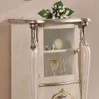 Prezentacja salonu z 1 szklanymi drzwiami i 3 szufladami Made in Italy - Londyn Viadurini