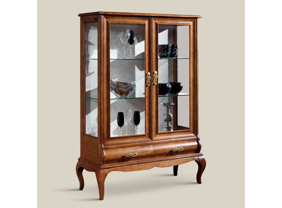 Luksusowa prezentacja salonu z klasycznego drewna orzechowego Made in Italy - Hastings Viadurini