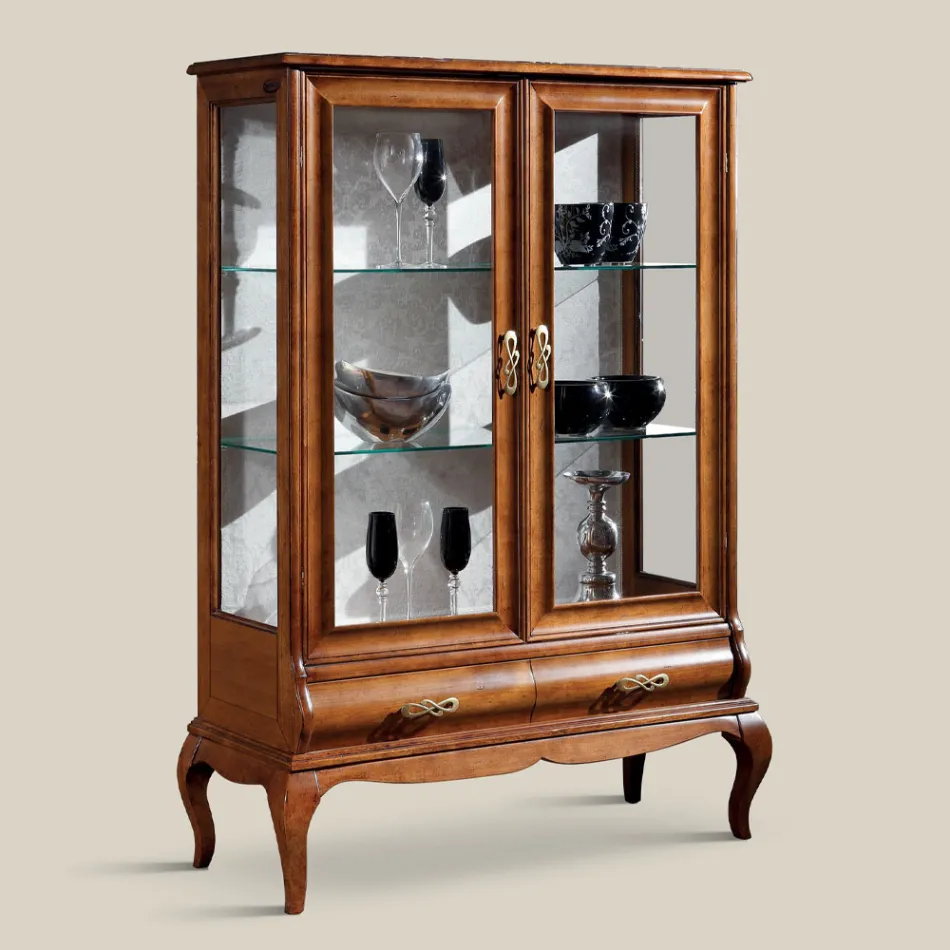 Luksusowa prezentacja salonu z klasycznego drewna orzechowego Made in Italy - Hastings Viadurini