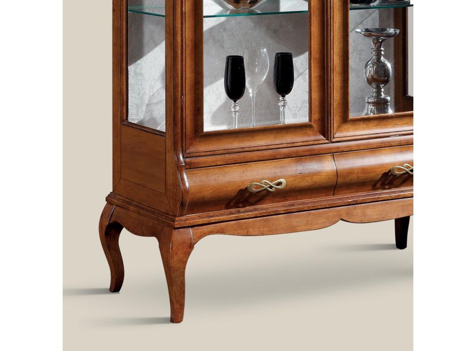 Luksusowa prezentacja salonu z klasycznego drewna orzechowego Made in Italy - Hastings Viadurini