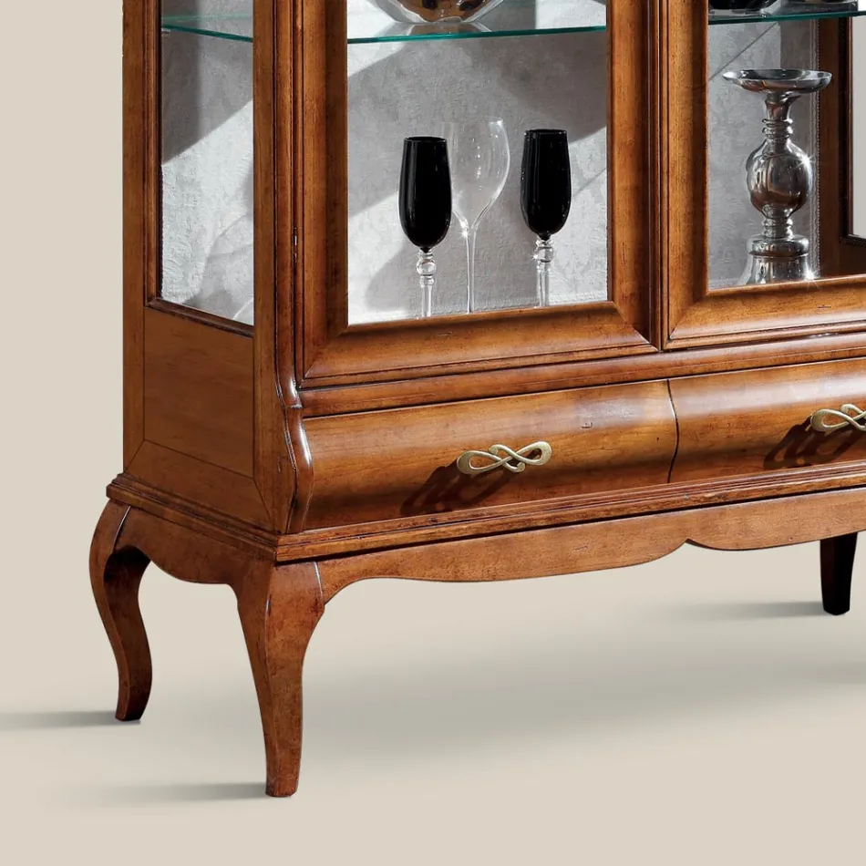 Luksusowa prezentacja salonu z klasycznego drewna orzechowego Made in Italy - Hastings Viadurini