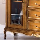 Szafka do salonu z drewna z 2 drzwiami i 5 szufladami Made in Italy - Richard Viadurini