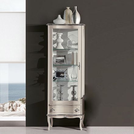 Salon z orzecha lub białego drewna z 1 drzwiami Made in Italy - Versaille Viadurini