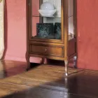 Witryna z 1 szufladą, 1 drzwiami i szklanymi półkami Made in Italy - Anansi Viadurini