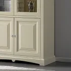 Witryna z 2 drewnianymi drzwiami i 2 szklanymi drzwiami Wyprodukowano we Włoszech - Fenrir Viadurini