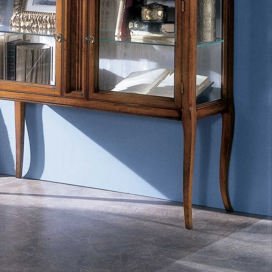 Witryna z litego drewna Toulipier Made in Italy - Chantico Viadurini