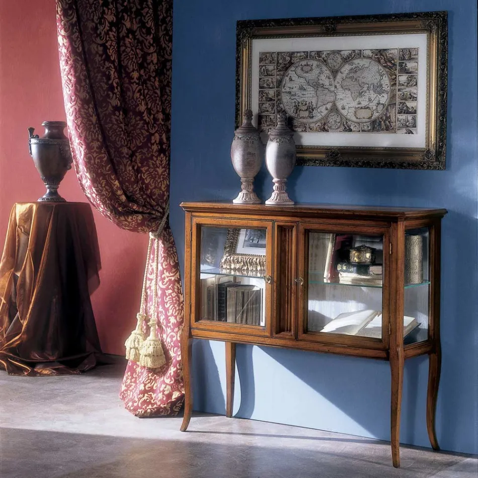 Witryna z litego drewna Toulipier Made in Italy - Chantico Viadurini